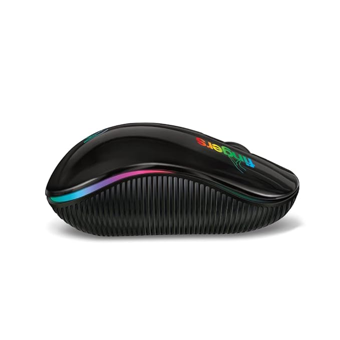 FINGERS RGB-NoviTrend Wireless Mouse – 4-in-1 (Wireless with USB Receiver, Bluetooth, Rechargeable, RGB Lights) | Advanced Optical Technology