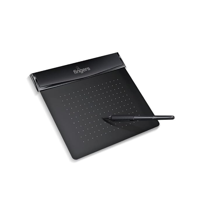 FINGERS ArtisticSoul 504 Digital Drawing Tablet – 5.5-inch x 4-inch Graphics Pen Tablet, Black