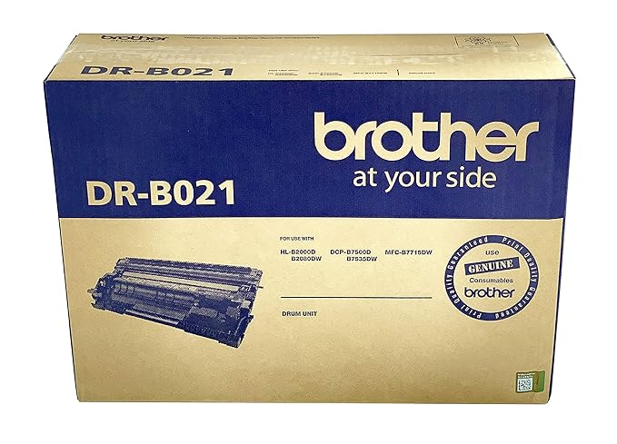 Brother DR-B021 Drum Cartridge - Compatible with HL-B2000D, HL-B2080DW, HL-B2100DB, HL-B2180DWB, DCP-B7500D, DCP-B7535DW, DCP-B7600DB, DCP-B7620DWB, DCP-B7640DWB, MFC-B7810DWB Printers