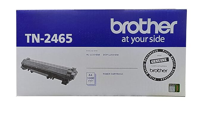 Brother TN-2465 Black Toner Cartridge (Grey), Medium Yield