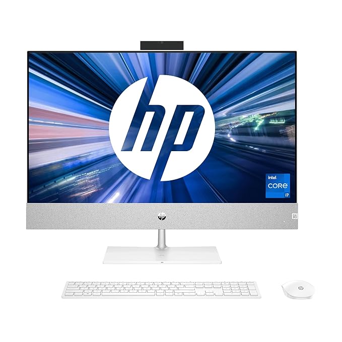 HP Pavilion All-in-One PC, Intel Core i7-13700T, 27" FHD Micro-Edge Display, 16GB RAM, 1TB SSD, Windows 11, Intel UHD Graphics 770, Wireless Keyboard & Mouse, 8.3 kg, Model 27-Ca2113In