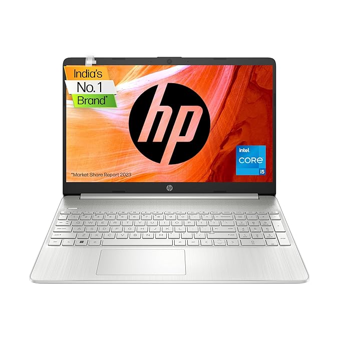 HP 15s Laptop, 12th Gen Intel Core i5-1235U, 8GB RAM, 512GB SSD, 15.6" FHD Display, Intel UHD Graphics, Backlit Keyboard, Windows 11, MSO 2021, Silver, 1.69kg, Model fq5111TU.