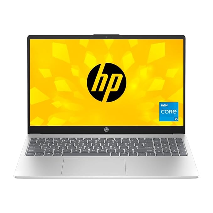 HP 15 Laptop, 13th Gen Intel Core i5-1334U, 8GB RAM, 512GB SSD, 15.6-inch FHD Anti-Glare Display, Intel UHD Graphics, Backlit Keyboard, 1080p Camera, Windows 11, MS Office 2021, Silver, 1.59kg, Model FD0220TU