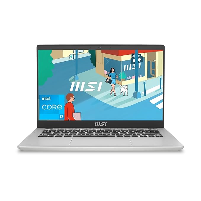 MSI Modern 14 36CM FHD Laptop (Intel 13th Gen i3-1315U, 8GB RAM, 512GB NVMe SSD, Windows 11 Home, Intel UHD Graphics, Urban Silver, 1.4kg) - Model C13M-438IN