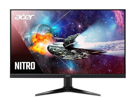 Acer Nitro QG221Q 21.5-Inch Full HD Gaming Monitor, VA Panel, 1ms Response, 75Hz Refresh Rate, AMD FreeSync, Eye Care Features, 250 Nits Brightness (Black)