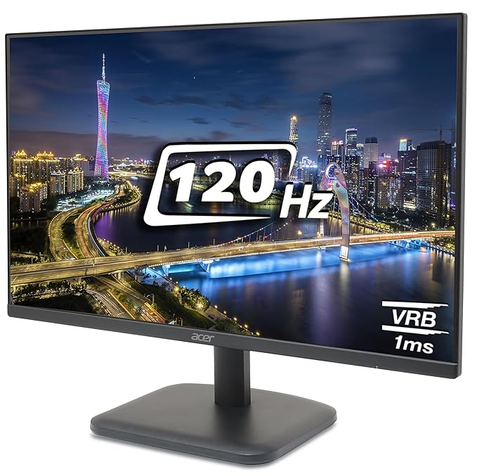 ACER 24" IPS LED EK240YGOBI Monitor, 120Hz Refresh Rate, VGA & HDMI Connectivity