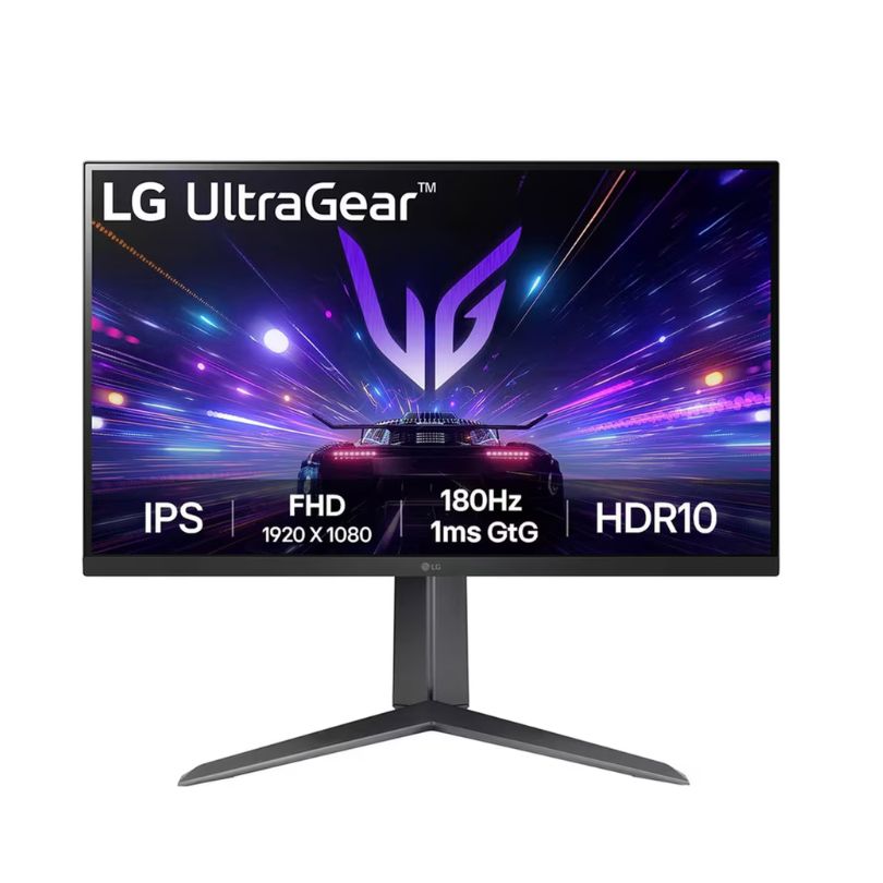 LG UltraGear 27 Inch Full HD IPS Gaming Monitor - 180Hz, 1ms Response, NVIDIA G-Sync, AMD FreeSync, HDR10, 99% sRGB, HDMI, DP, Height & Pivot Adjustable, Frameless - 27GS65F