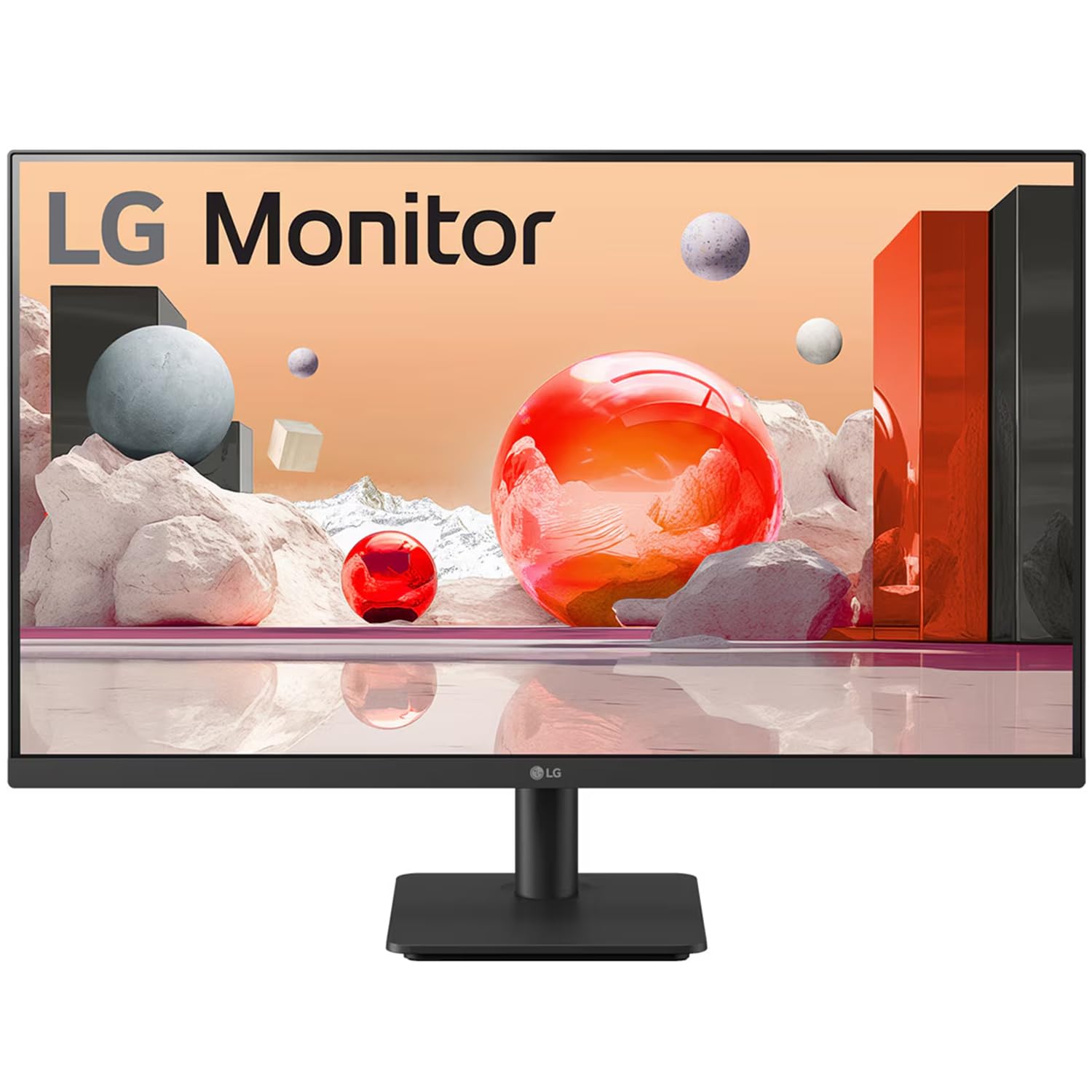 LG 27MS500 27 Inch Full HD IPS Monitor (1920 x 1080), 100Hz Refresh Rate, 99% sRGB, Black Stabilizer, Virtually Borderless Design, Flicker Safe, Reader Mode, OnScreen Control, HDMI, VGA - Black