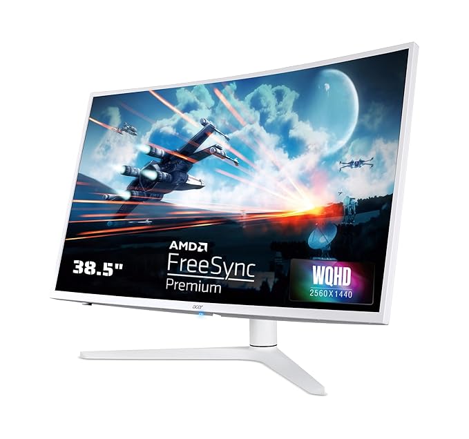 Acer XZ396Q 38.5-Inch WQHD VA Panel LCD Monitor | 2560 x 1440 Resolution | 3000R Curvature | 1ms VRB | 170Hz Refresh Rate | HDR 400 | DCI-P3 93% | 2x HDMI, 2x DP | White