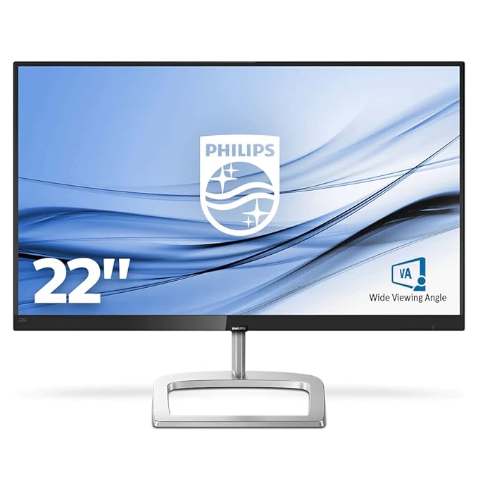 Philips 226E9Qhab/94 21.5-Inch FHD Monitor | 1920 x 1080 Resolution | IPS Panel | 5ms Response Time | HDMI & VGA Connectivity | Ultra Narrow Bezel | 3W x 2 Speakers | Flicker-Free | VESA Mount | Black