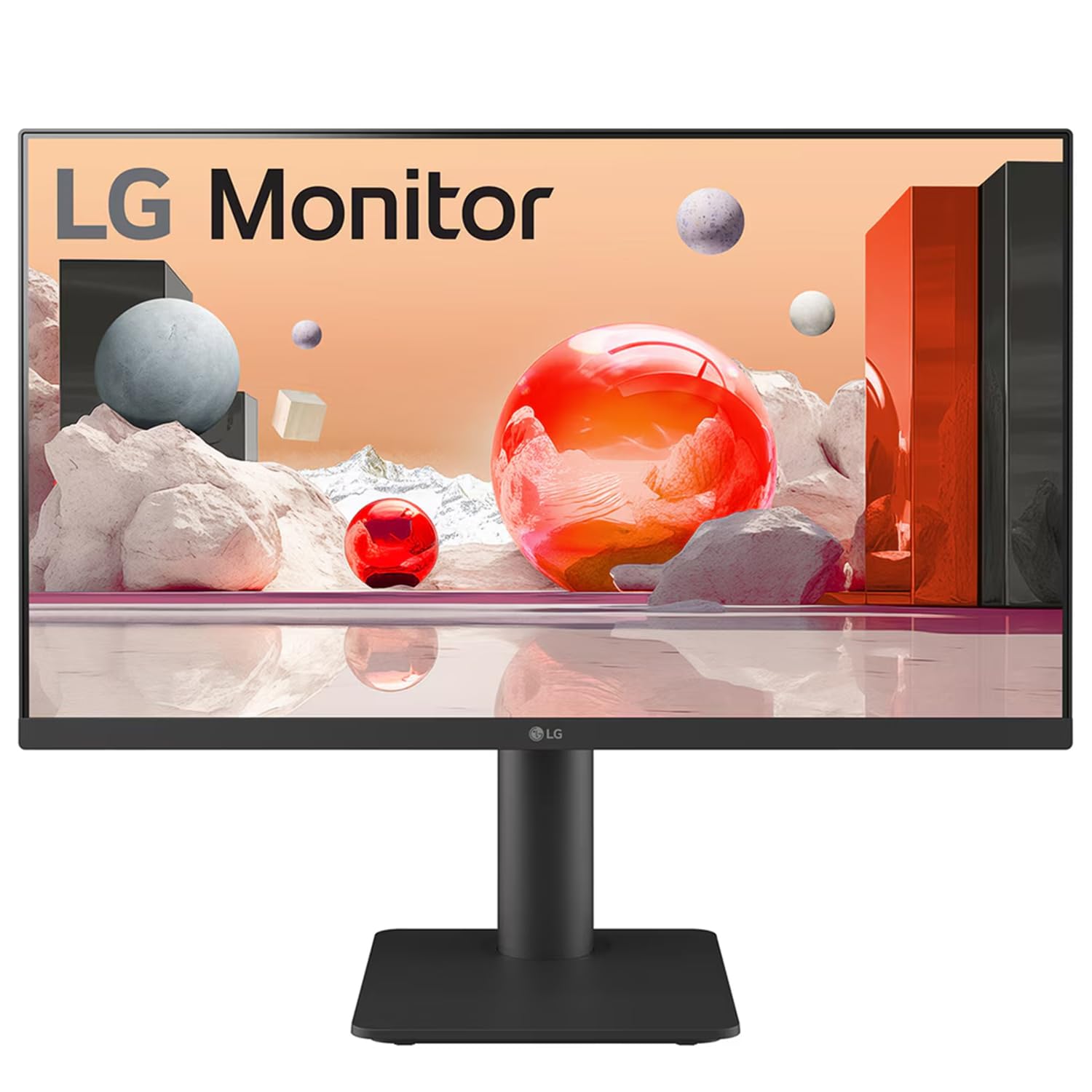 LG 25" IPS FHD Monitor (1920 x 1080), 100Hz, NTSC 72%, Black Stabilizer, Virtually Borderless, Flicker Safe, Reader Mode, HDMI x2, Headphone Out, Tilt - 25MS500 (Black)