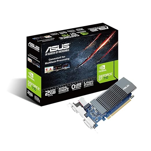 ASUS PCIe GeForce GT 710 2GB GDDR5 64-Bit Low Profile 0dB Graphics Card