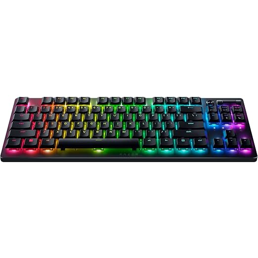 Razer DeathStalker V2 Pro Tenkeyless – Wireless Low-Profile Optical Gaming Keyboard with Linear Red Switches, White Edition, US Layout – World Packaging RZ03-04373500-R3M1