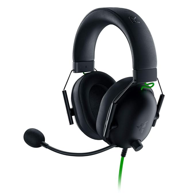 Razer BlackShark V2 X Wired Gaming Headset - 7.1 Surround Sound, 50mm Drivers, Memory Foam Cushions - Compatible with PC, PS4, PS5, Switch, Xbox One, Xbox Series X|S, Mobile, 3.5mm Audio Jack (Black) - RZ04-03240100-R3M1