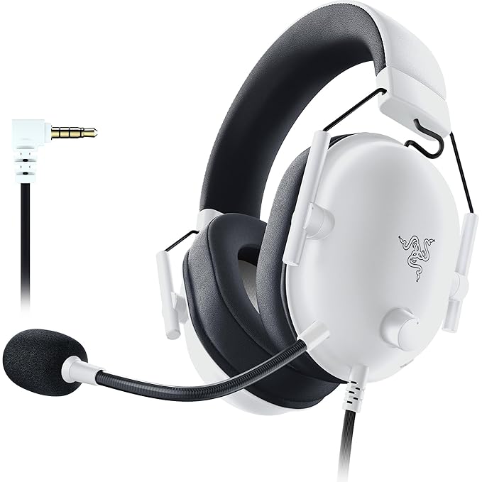 Razer BlackShark V2 X - White | Multi-Platform Wired Esports On-Ear Headset (RZ04-03240700-R3M1)