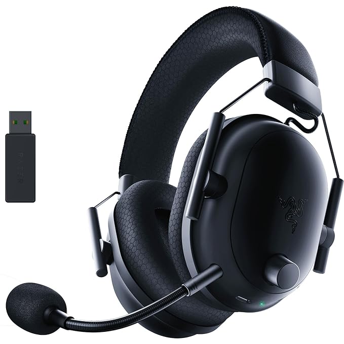 Razer BlackShark V2 Pro Wireless Gaming Headset (2023 Edition) - 50mm Titanium Drivers, HyperClear Mic, 70H Battery Life, Noise-Isolating Earcups - Black RZ04-04530100-R3M1